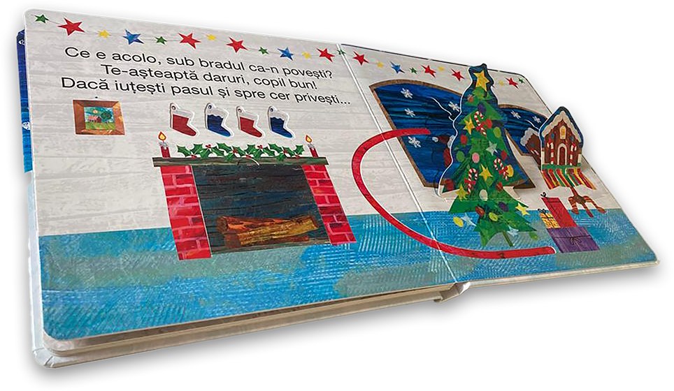 Cucu-bau prin zăpada pufoasă cu omida mâncăcioasă
