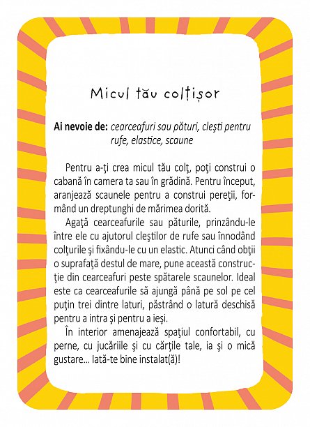 52 de Activități pentru vacanța de vară