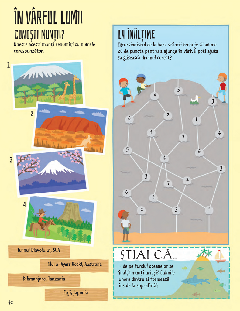 Explorează lumea. Activități pentru excursii și vacanțe