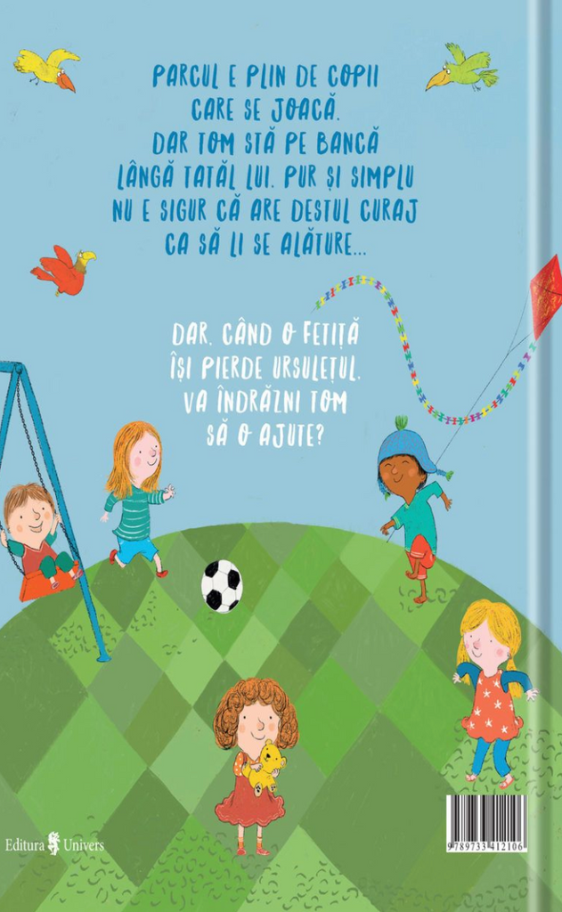 Băiețelul de pe bancă. O poveste încurajatoare despre sentimente, prietenie și curajul de a te alătura celorlați.