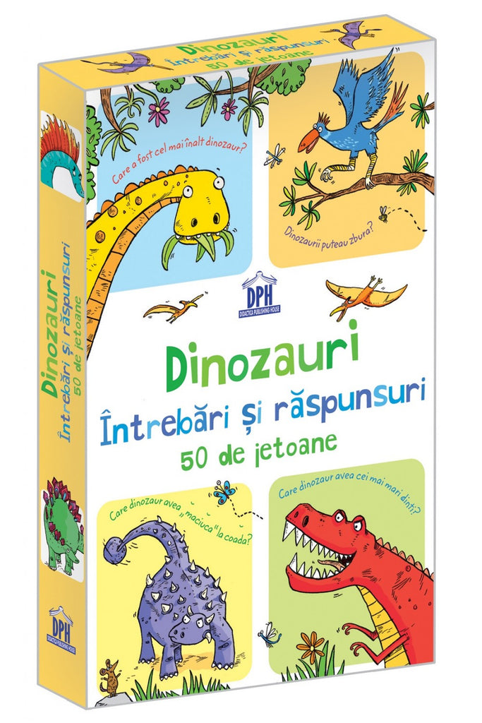 Dinozauri. Întrebări și răspunsuri. 50 de jetoane - Librăria lui Andrei