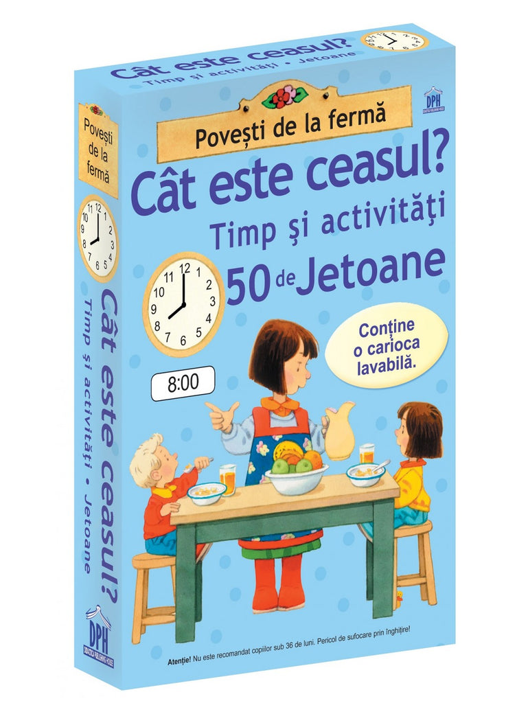 Cât este ceasul? Timp și activități. 50 de jetoane - Librăria lui Andrei