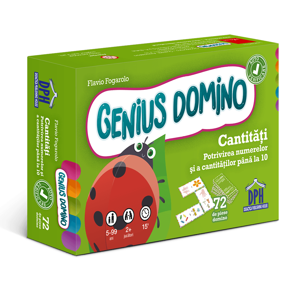 Genius domino - Cantitati - Potrivirea numerelor si a cantitatilor pana la 10 - Librăria lui Andrei