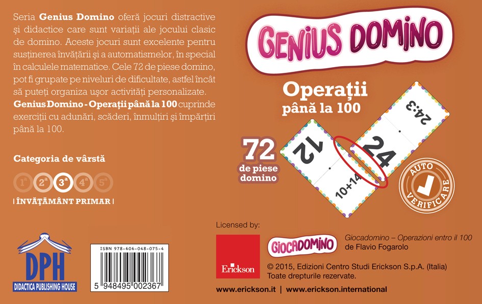 Genius domino - Operatii pana la 100 - Librăria lui Andrei