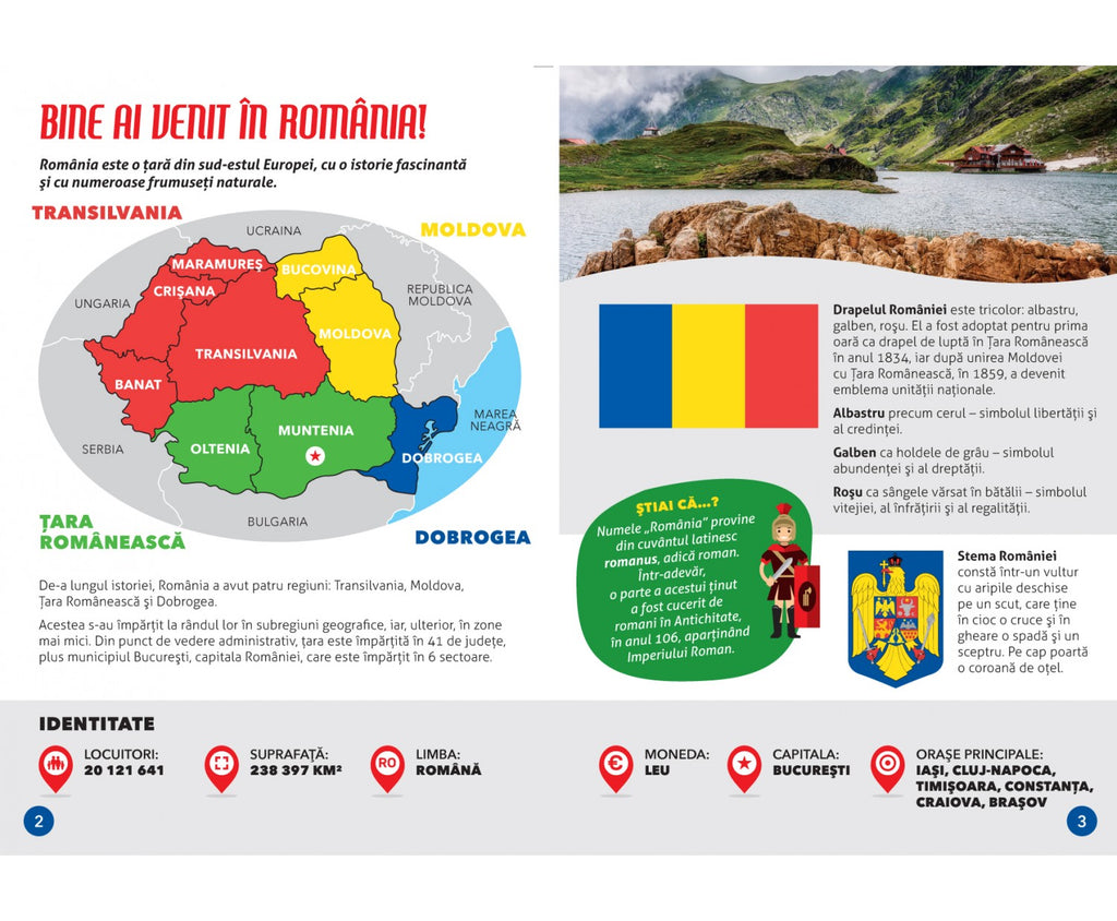 România - Călătorește, Învață, Explorează - puzzle și carte - Librăria lui Andrei